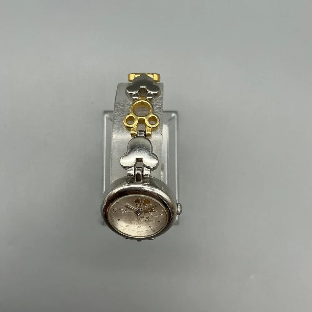 Disney SII Womens Watch 22mm Mickey Mouse Dial Two Tone New Battery 6.75